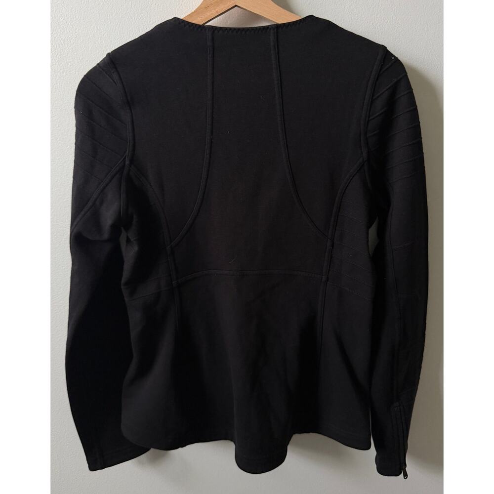 Athleta black moto Jacket women's size S - Picture 6 of 7